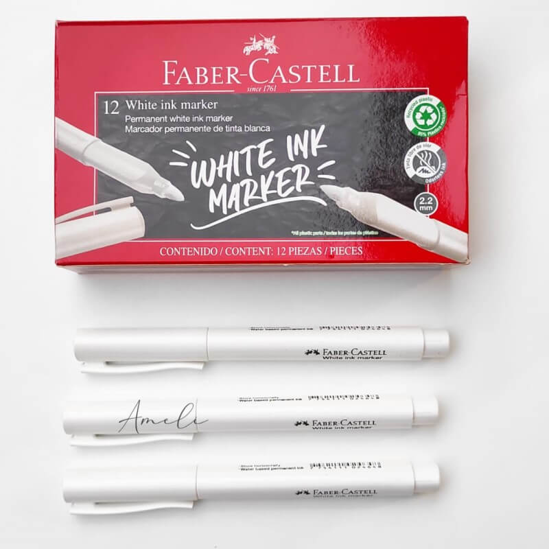 Marcador Permanente Blanco Faber-Castell White ink marker ::  tulistadematerialesuy