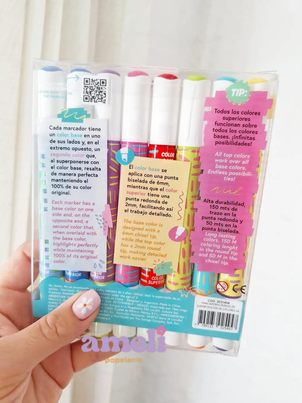 Marcadores dobles de superposición de colores Mooving - Imagen 2