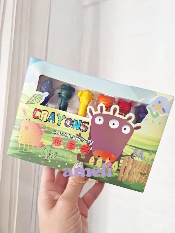 Crayones animalitos x6