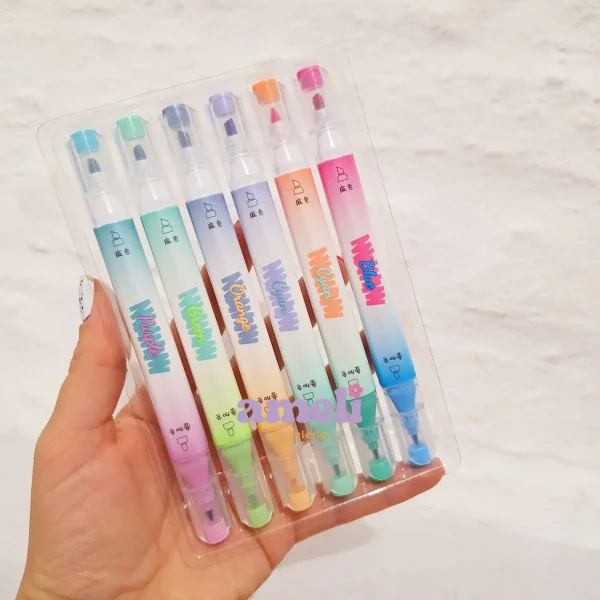Estuche de 6 marcadores dobles, superposición de colores - Imagen 3