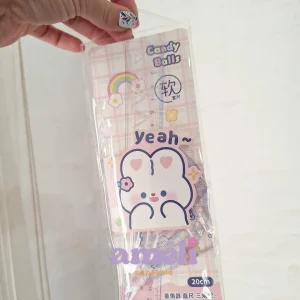 Juego de geometría flexible en sobre pvc con botón Candy