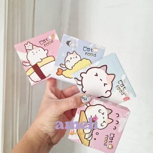 Notas adhesivas zig zag en cajita dispensadora