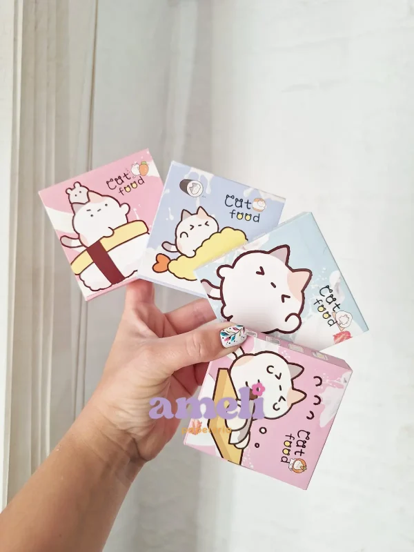 Notas adhesivas zig zag en cajita dispensadora