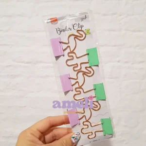 Apretapapeles, doble clips BRW NATURE