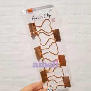 Apretapapeles, doble clips BRW Rose Gold