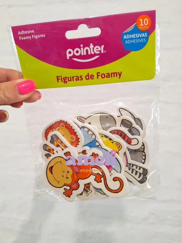 Figuras adhesivas goma eva animales Pointer