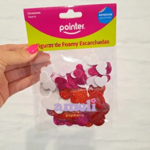 Figuras adhesivas goma eva letras pastel Pointer 