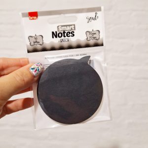 Notas adhesivas negras BRW diálogo