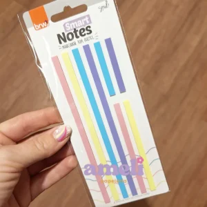 Banderines adhesivos renglón traslucidos pastel