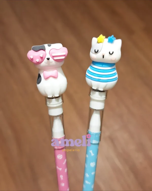 Boligrafo borrable gatito con sello
