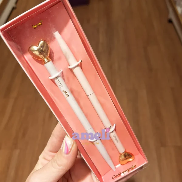 Estuche con 2 bolígrafos metálicos corazón Brw - Imagen 2