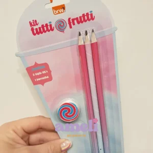 Set Tutti Frutti Brw: 3 lápices + goma