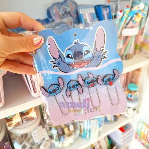Set de 4 clips con apliques Stitch Mooving