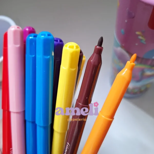 Tubo/estuche con 20 marcadores Filgo escolares finos - Imagen 3