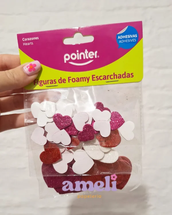 Corazones goma eva autoadhesivos Pointer