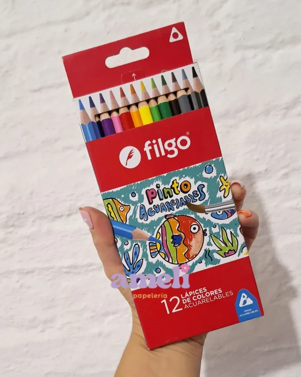 Lápices de colores Filgo acuarelables x12