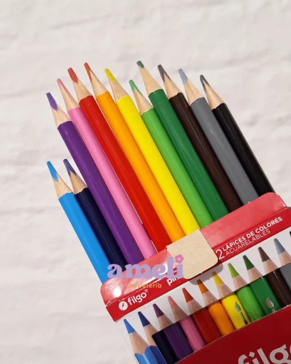 Lápices de colores Filgo acuarelables x12 - Imagen 2