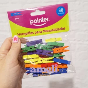 Palillitos/horquillas 3.5 cm de colores Pointer