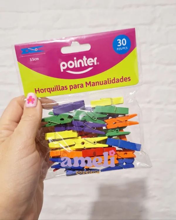 Palillitos/horquillas 3.5 cm de colores Pointer