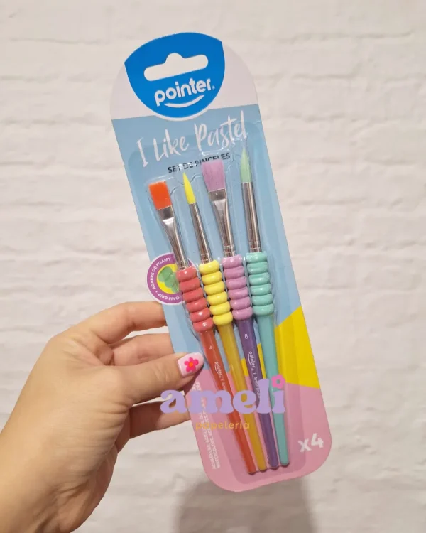 Set de 4 pinceles pastel Pointer
