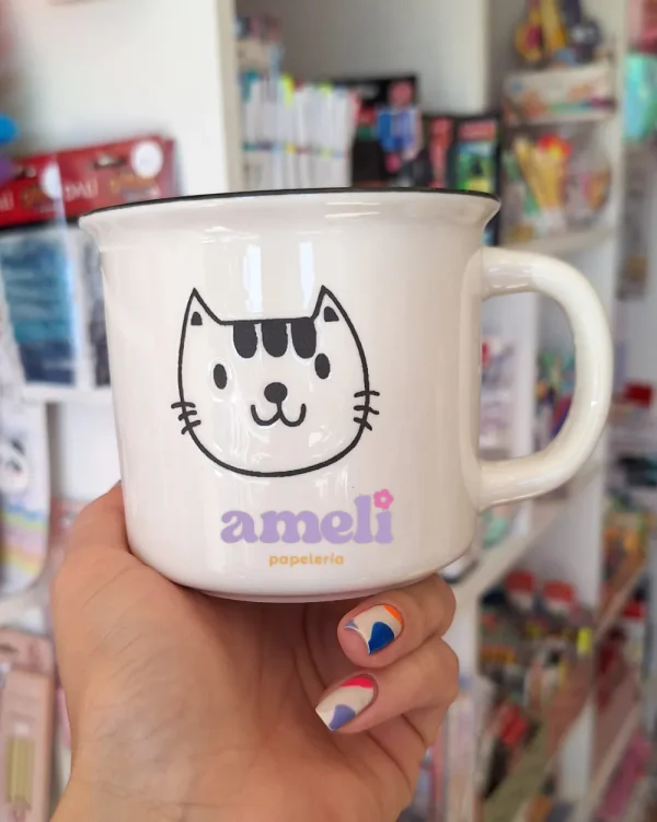 Taza cerámica gatito