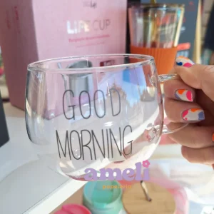 Taza vidrio Good Morning