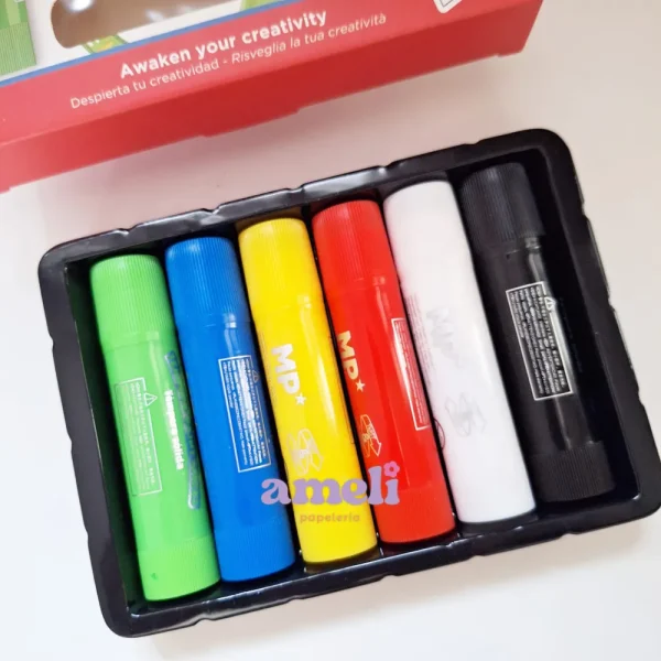 Temperas sólidas Mp x6 colores intensos - Imagen 2