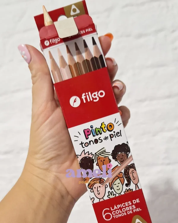 Lápices de colores tonos piel Filgo