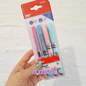 Set de escritura Mp: 2 boligrafos + 2 resaltadores