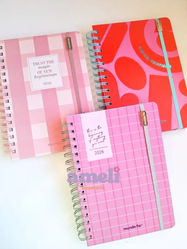 Agenda Mundo Fw 2026 semanal Pink