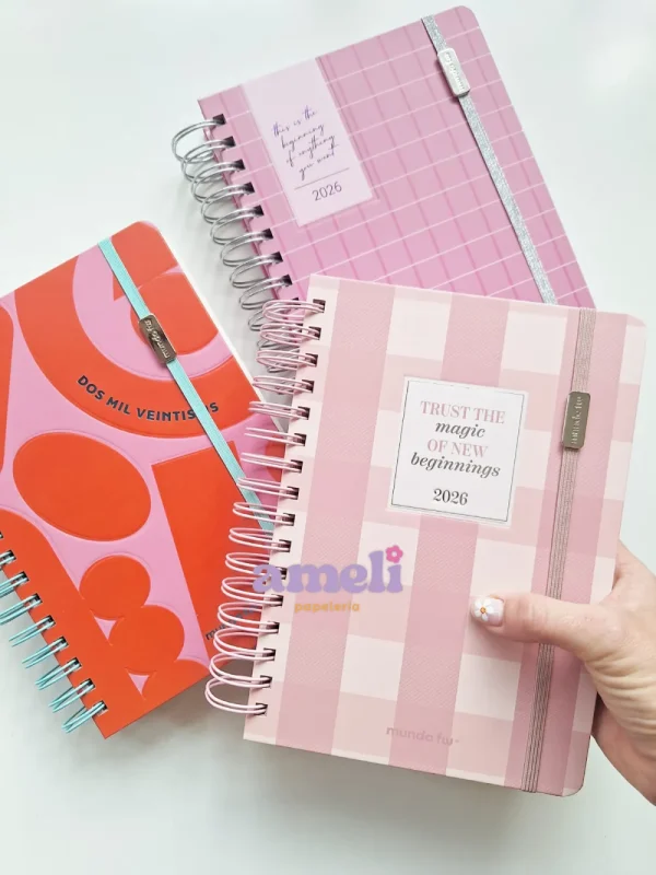 Agenda Mundo Fw 2026 diaria Pink