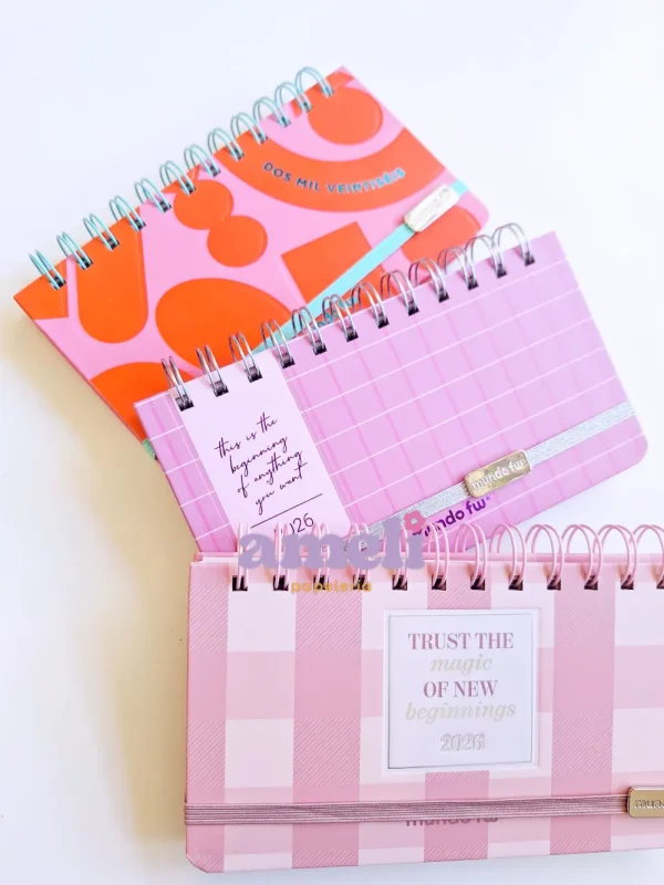Agenda Mundo Fw 2026 pocket Pink