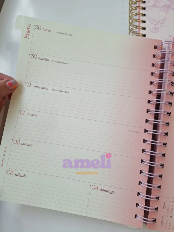Agenda Mundo Fw 2026 semanal Love - Imagen 15