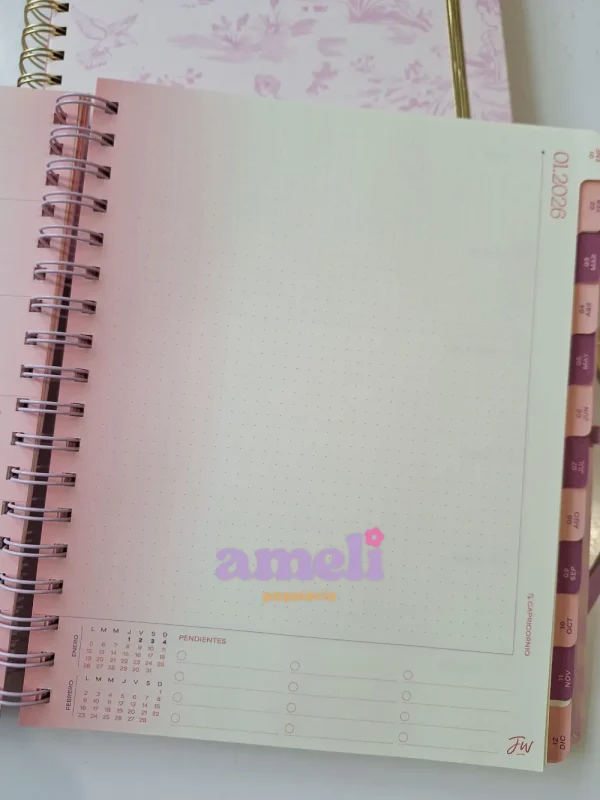 Agenda Mundo Fw 2026 semanal Love - Imagen 16