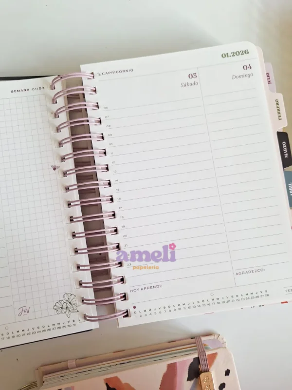 Agenda Munfo Fw 2026 diaria Belle - Imagen 16