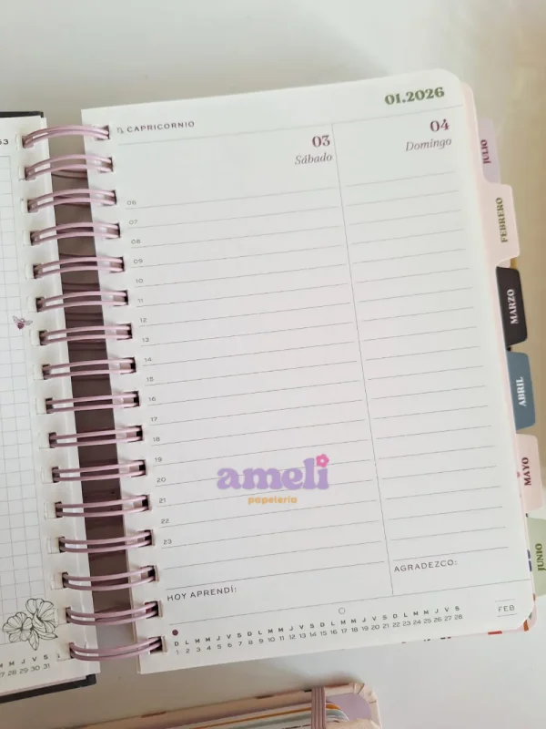 Agenda Munfo Fw 2026 diaria Belle - Imagen 14