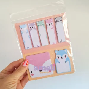 Banderines y notas adhesivas animalitos