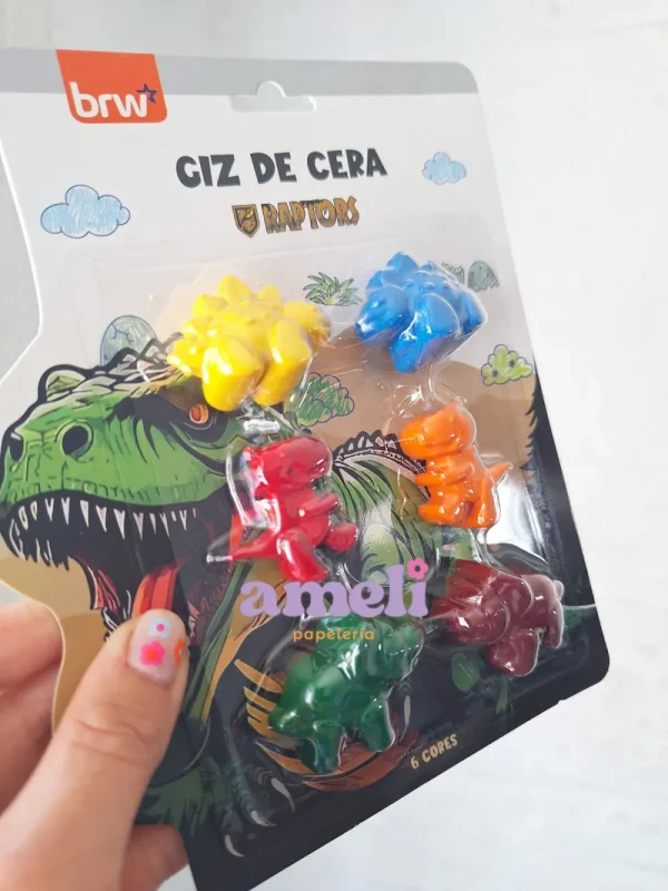 Crayones Brw Dinosaurios x 6 - Imagen 2