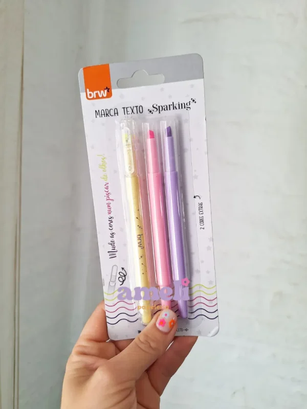 Destacadores Brw Sparking pack x 3 + soporte
