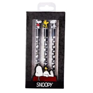 Estuche con 3 bolígrafos Snoopy