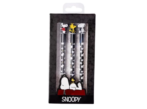 Estuche con 3 bolígrafos Snoopy