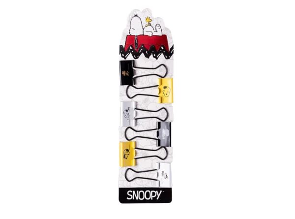 Set de doble clips 25 mm pack x6 Snoopy