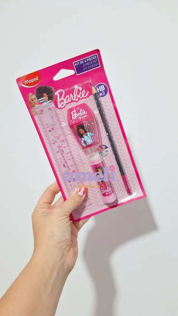 Set escolar Maped Barbie 4 piezas
