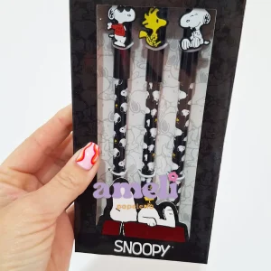 Estuche con 3 bolígrafos Snoopy