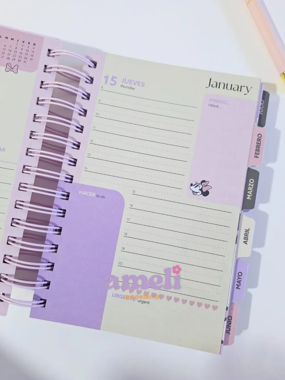 Agenda Mooving 2026 diaria Minnie Mouse - Imagen 9