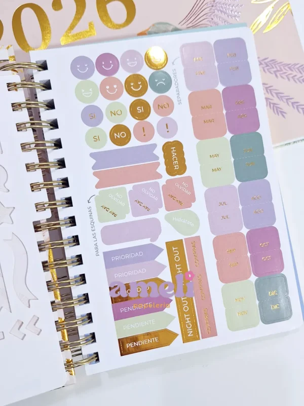 Agenda Mooving 2026 diaria Boho - Imagen 4
