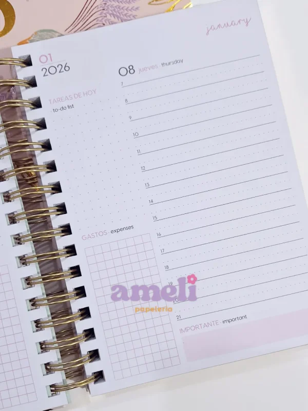 Agenda Mooving 2026 diaria Boho - Imagen 7