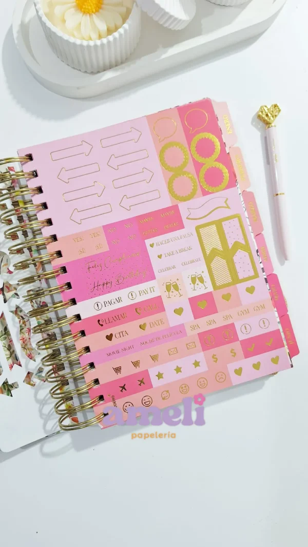 Agenda Mooving 2026 diaria Floral - Imagen 13