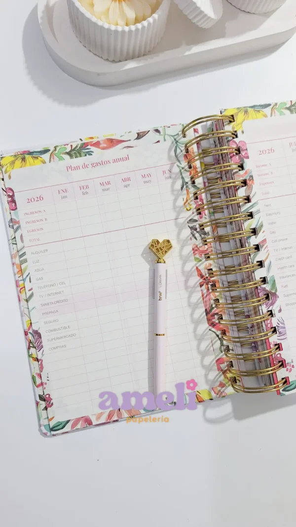 Agenda Mooving 2026 diaria Floral - Imagen 12