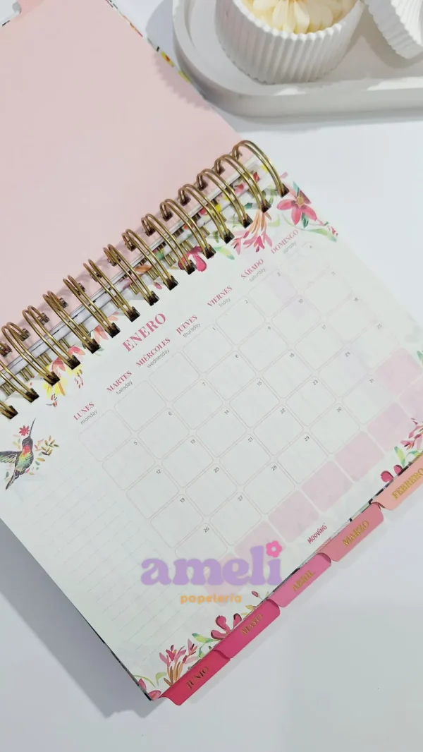Agenda Mooving 2026 diaria Floral - Imagen 11